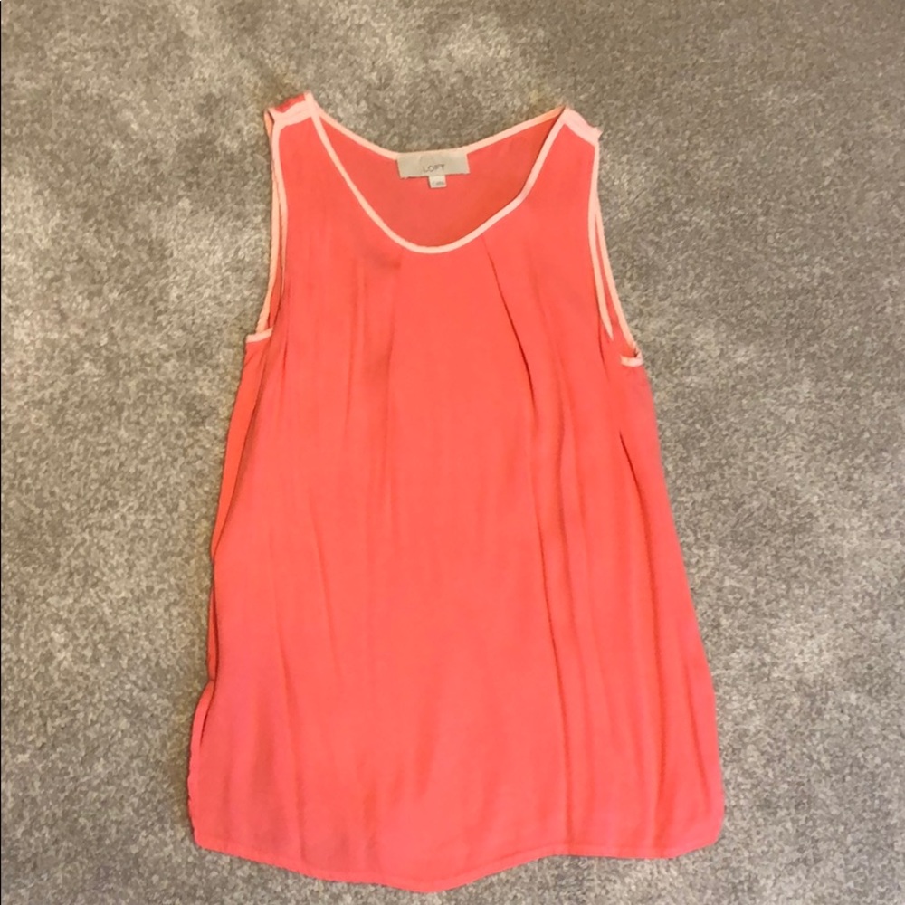 Pink loft pleated blouse